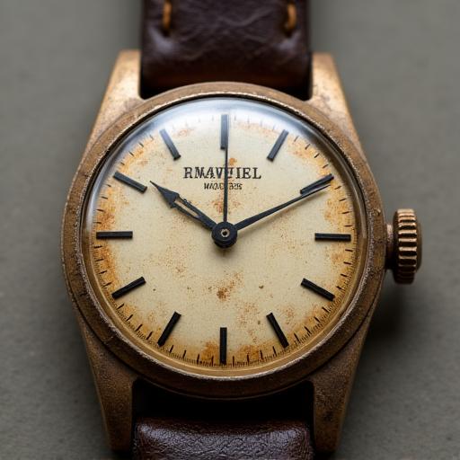 Vintage-Uhr vor der Restaurierung